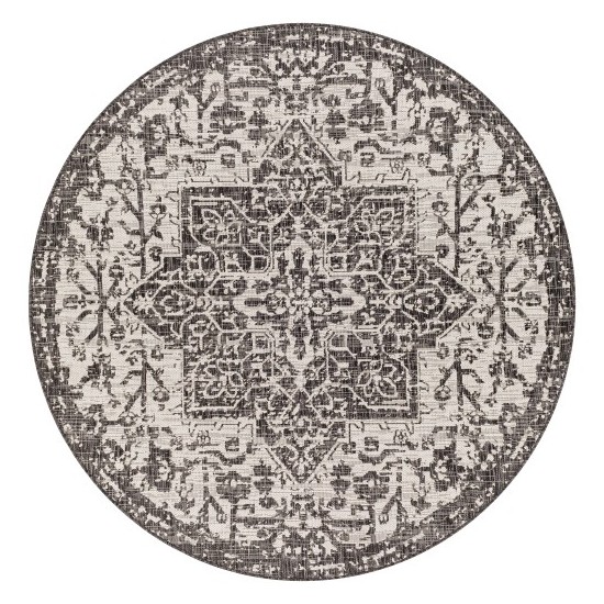 Surya Eagean Black Rug 5'3" Round