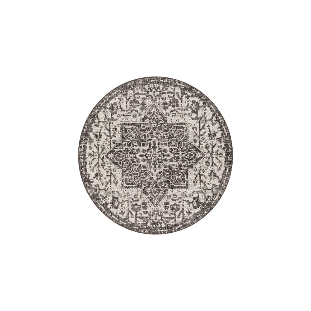 Surya Eagean Black Rug 6'7" Round Surya Eagean Black Rug 6'7" Round