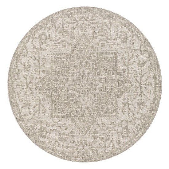 Surya Eagean Gray Rug 5'3" Round