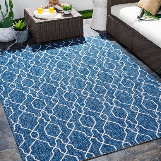 Surya Eagean Dark Blue Rug 6'7" X 9' Oval