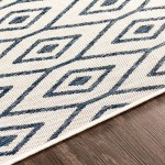 Surya Eagean Rug 5'3" X 7'7" (Cream & Dark Blue)