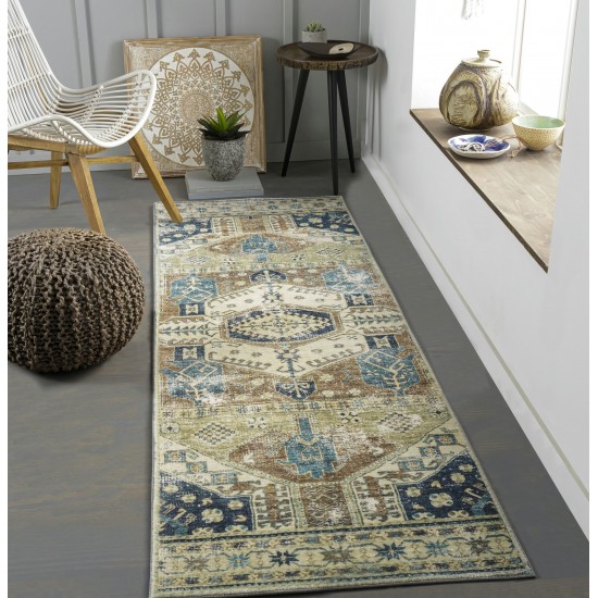 Surya Erin Light Olive Rug 2'6" X 7'6"