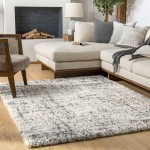 Surya Eskimo Shag Rug 5'3" X 7' - Black