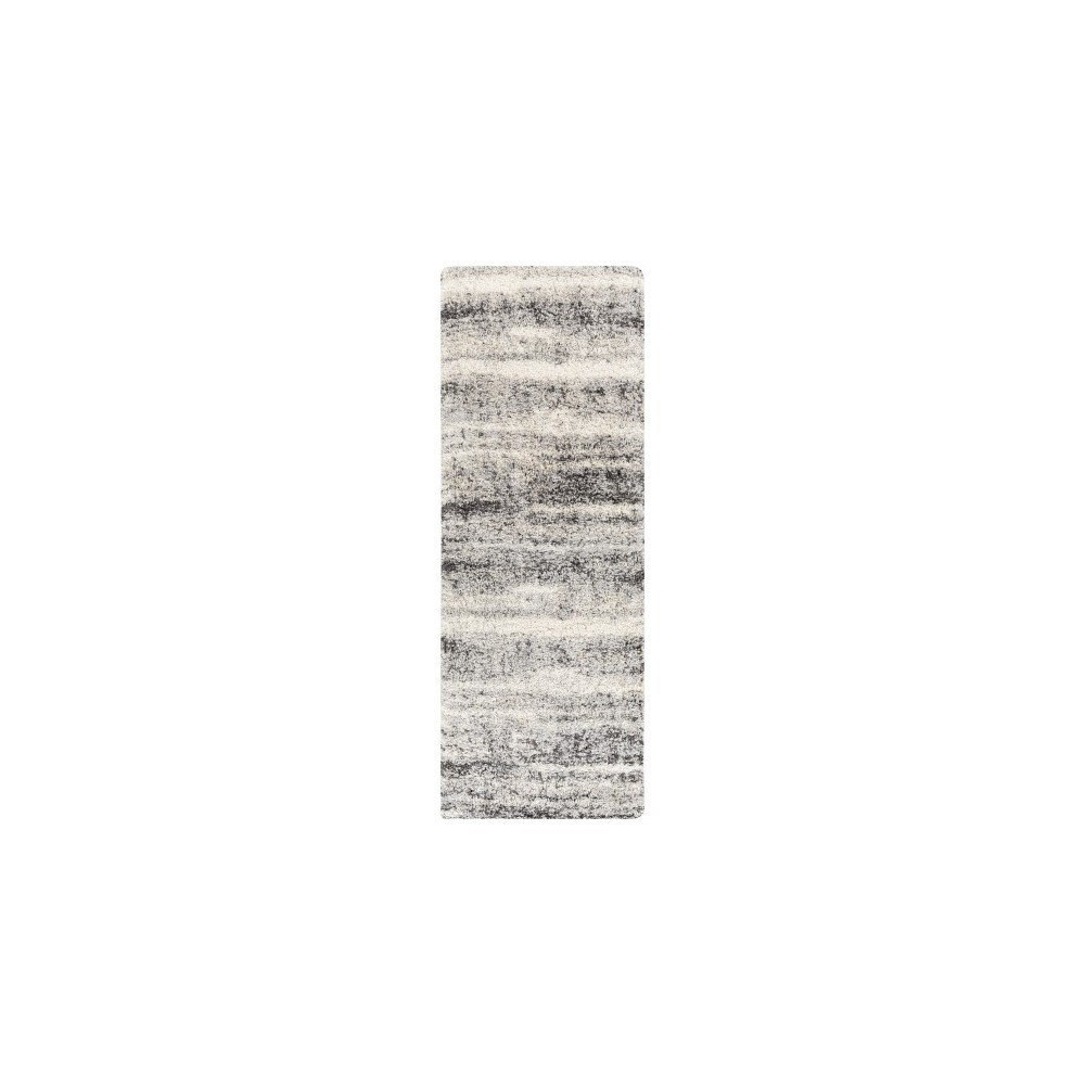 Surya Eskimo Shag Charcoal Rug 2'7" X 7'3" Surya Eskimo Shag Charcoal Rug 2'7" X 7'3"