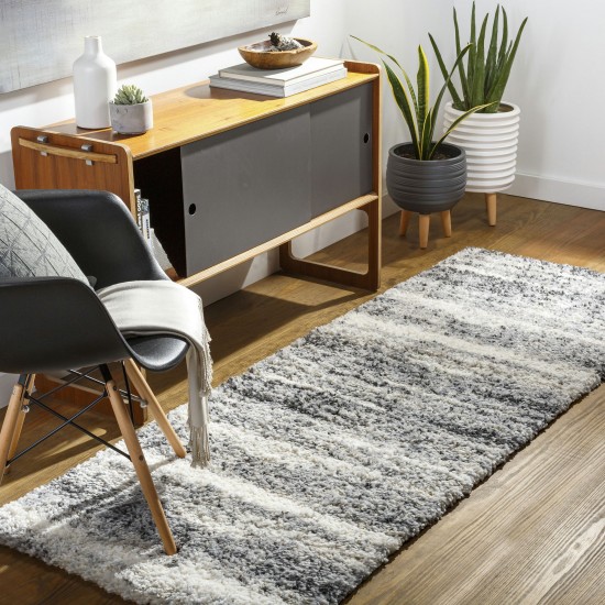 Surya Eskimo Shag Charcoal Rug 2'7" X 7'3"