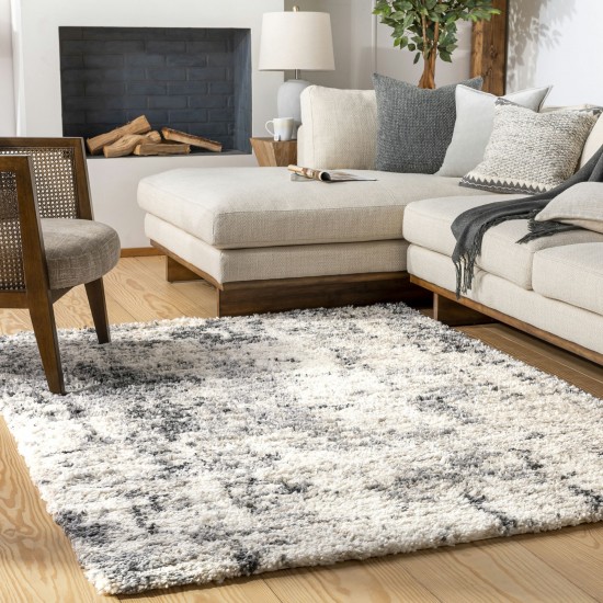 Surya Eskimo Shag Light Gray Rug 5'3" X 7'