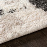 Surya Eskimo Shag Black & Light Gray Rug 2'7" X 7'3"