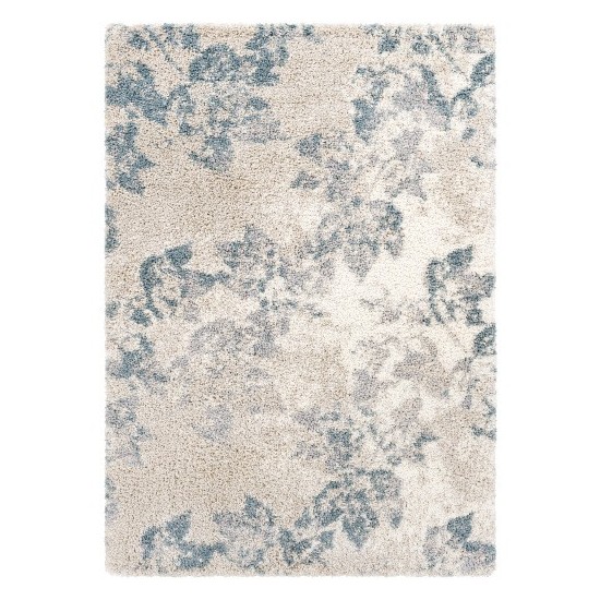 Surya Eskimo Shag Blue & Light Beige Rug 5'3" X 7'