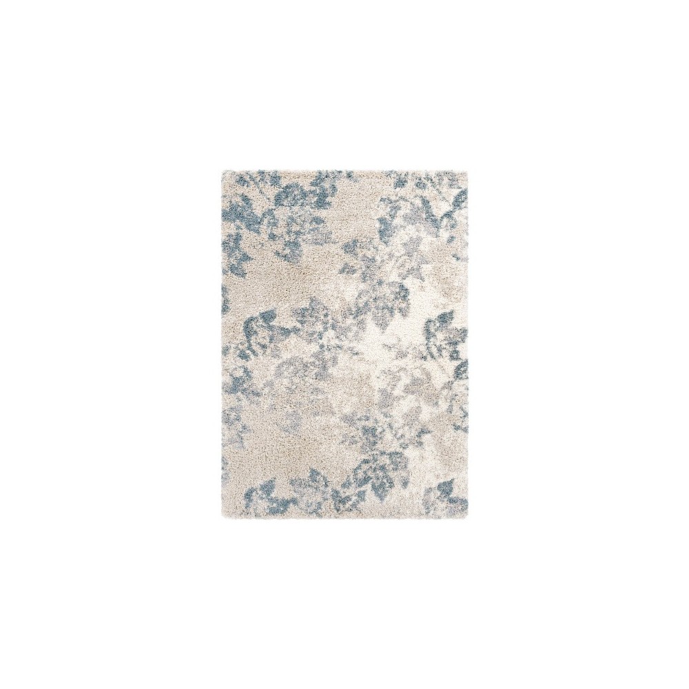 Surya Eskimo Shag Blue & Light Beige Rug 5'3" X 7'