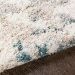 Surya Eskimo Shag Blue & Light Beige Rug 5'3" X 7'