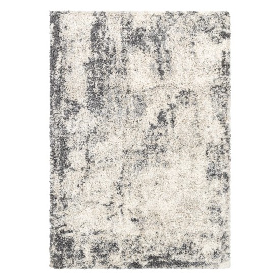 Surya Eskimo Shag Black Rug 5'3" X 7'