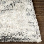 Surya Eskimo Shag Black Rug 5'3" X 7'