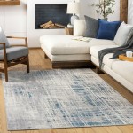 Surya Firenze Rug 5'2" X 7' (Teal, Charcoal)