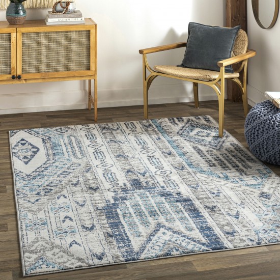 Surya Floransa Rug 5'3" X 7'1" - Dark Blue