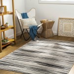 Surya Impulse Ips-2303 Black Rug 6'7" X 9'