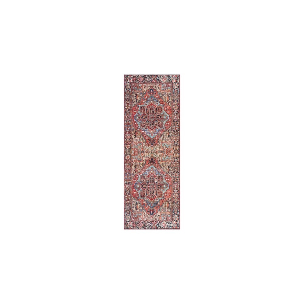Surya Iris Red Rug 2'7" X 12' Surya Iris Red Rug 2'7" X 12'