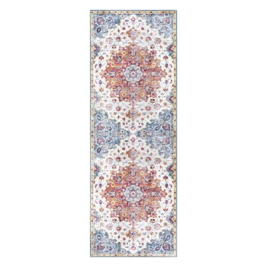 Surya Iris Light Blue Rug 2'6" X 7'6"