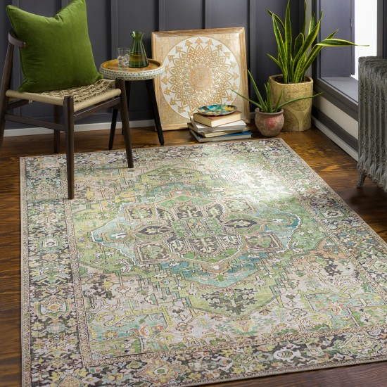 Surya Iris Medium Green Rug 2'3" X 3'9"