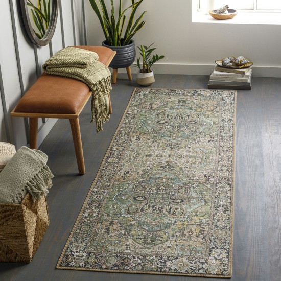 Surya Iris Medium Green Rug 2'6" X 7'6"