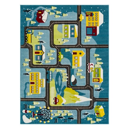 Surya Kindergarten Kgt-2305 Blue Rug 3'11" X 5'7"