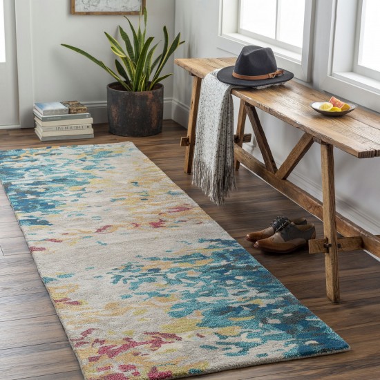 Surya Kavita Aqua Rug 2'6" X 8'