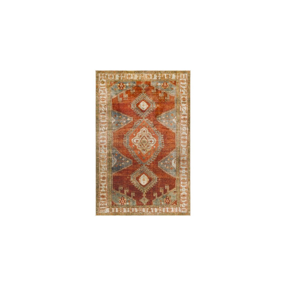 Surya Lavable Burnt Orange Rug 2'6" X 4' Surya Lavable Burnt Orange Rug 2'6" X 4'