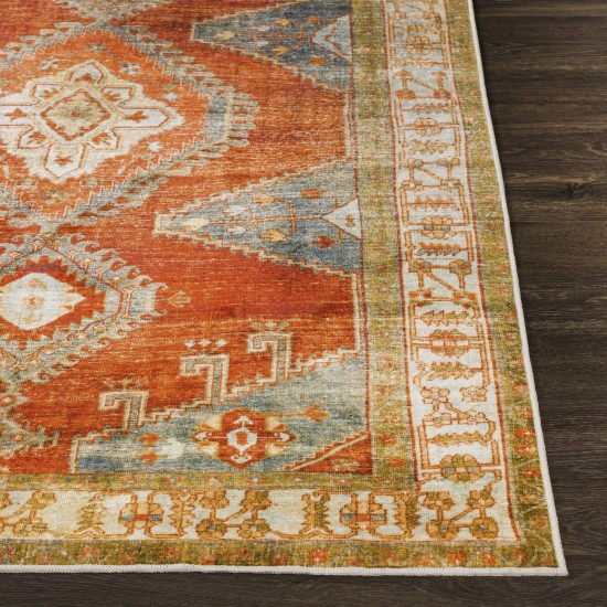 Surya Lavable Burnt Orange Rug 2'6" X 4'
