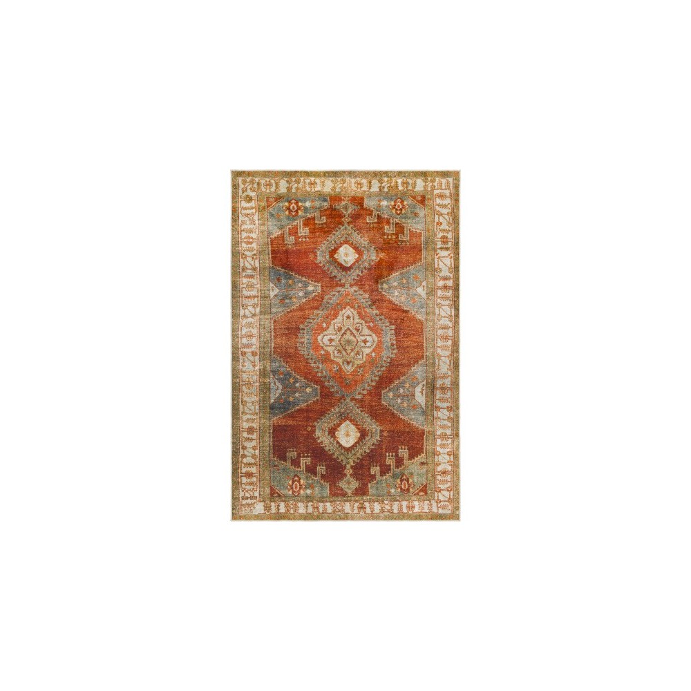 Surya Lavable Burnt Orange Rug 3'6" X 5'6"