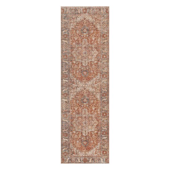 Surya Lavable Lvb-2303 Brick Red Rug 2'6" X 8'