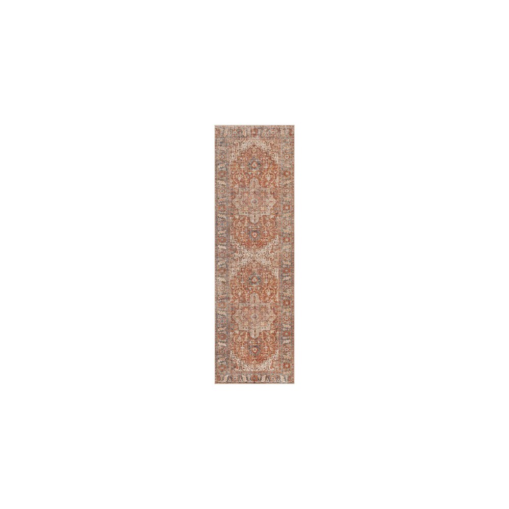 Surya Lavable Lvb-2303 Brick Red Rug 2'6" X 8'