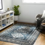 Surya Lavadora Lvr-2303 Ink Blue Rug 5'3" X 7'