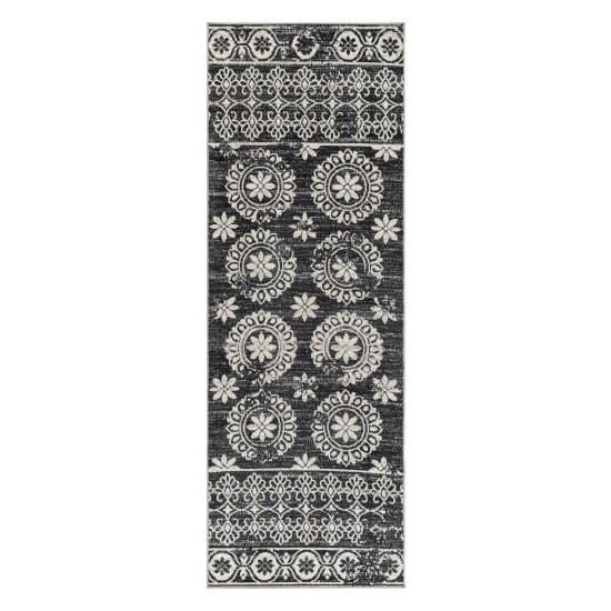 Surya Lavadora Lvr-2325 Black Rug 2'7" X 7'3"