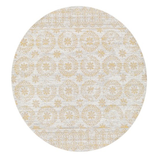 Surya Lavadora Mustard Rug 6'7" Round