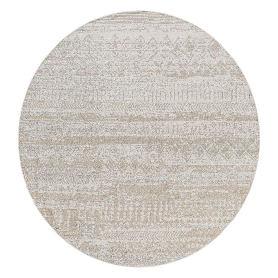 Surya Lavadora Light Gray Rug 6'7" Round