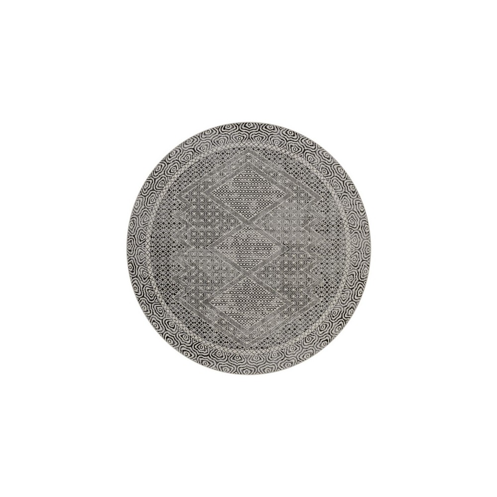 Surya Lavadora Lvr-2342 Black Rug 6'7" Round Surya Lavadora Lvr-2342 Black Rug 6'7" Round