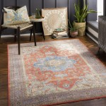 Surya Leicester Lec-2304 Brick Red Rug 2'7" X 4'