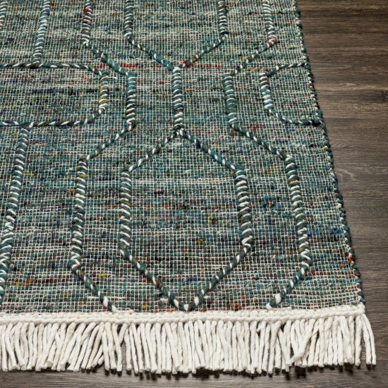 Surya Lucia Deep Teal Rug 2'6" X 8'