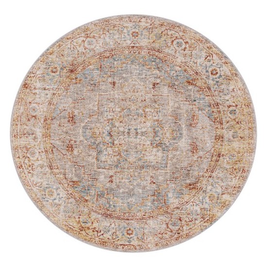 Surya Mirabel Mbe-2310 Teal Rug 5'3" Round