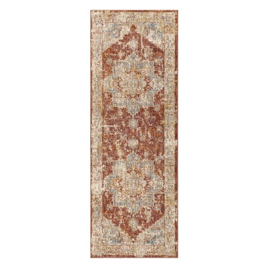 Surya Mirabel Mbe-2311 Brick Red Rug 2'7" X 10'