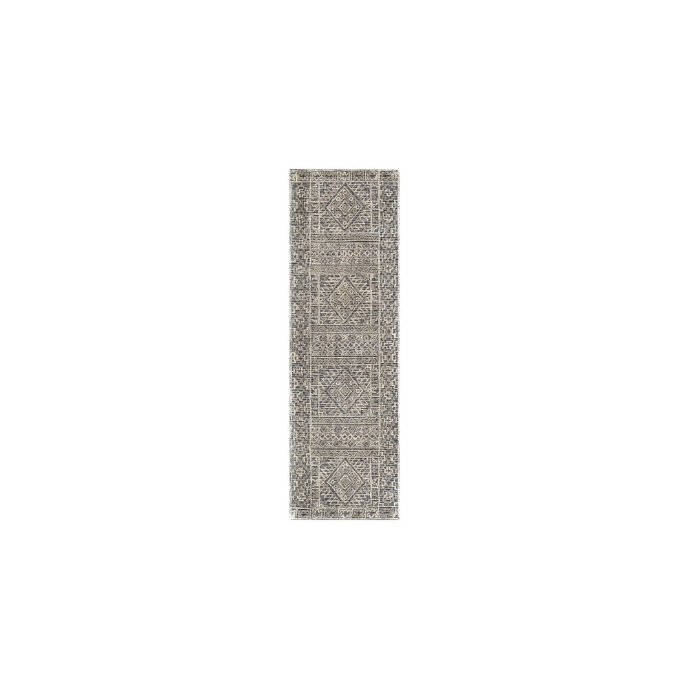 Surya Oakland Black Rug 2'6" X 8' Surya Oakland Black Rug 2'6" X 8'