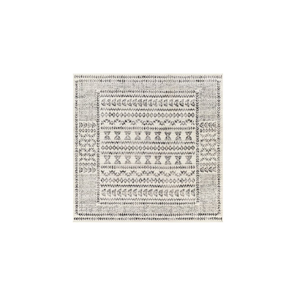 Surya Pisa Charcoal Rug 6'7" Square