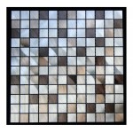 Legion Furniture Silver & Brown Mosaic Tile