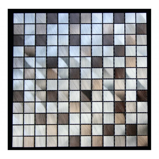 Legion Furniture Silver & Brown Mosaic Tile