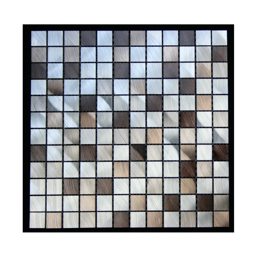 Legion Furniture Silver & Brown Mosaic Tile