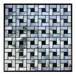 Legion Furniture Silver & Black Mosaic Tile