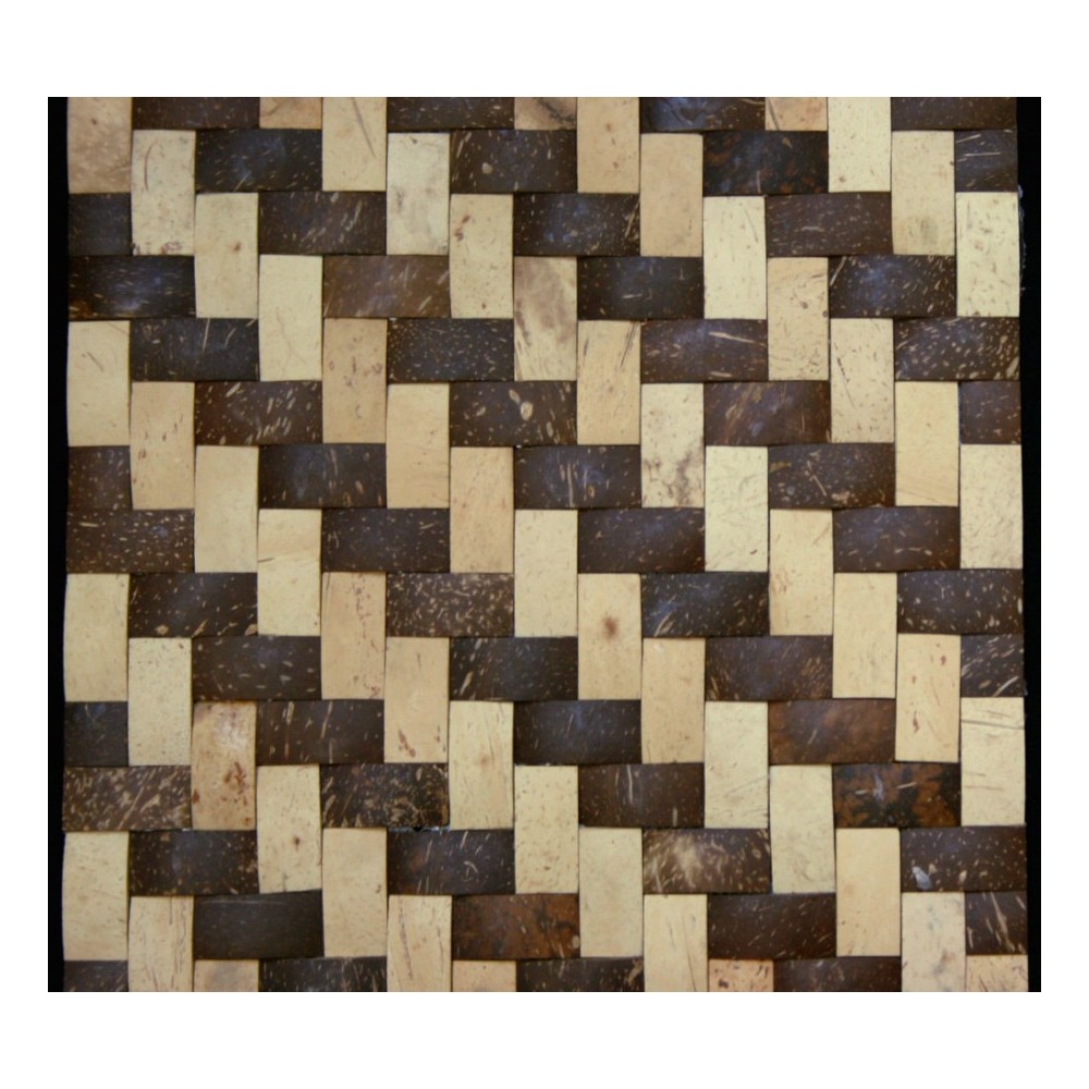 Legion Furniture Cream & Walnut Mosaic Tile