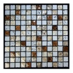 Legion Furniture Silver Gold & Brown Mosaic Tile