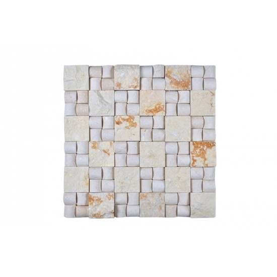 Legion Furniture Beige, Off White Mosaic Tile
