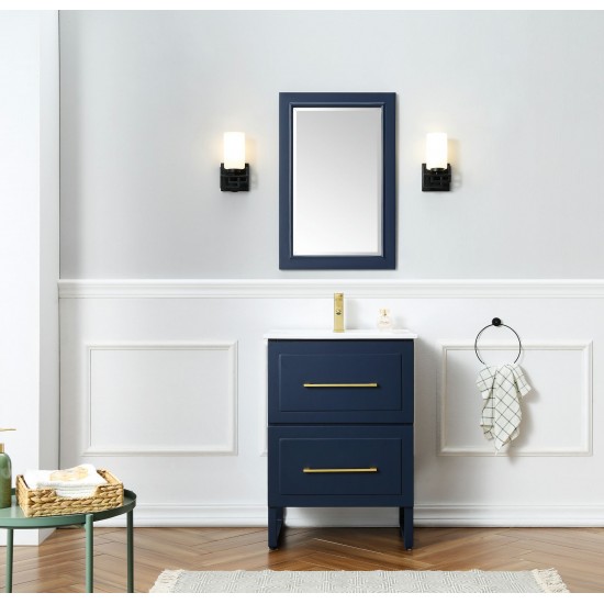 24" Sink Vanity With Ceramic Top-No Faucet