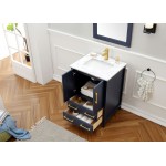 24" Solid Wood Sink Vanity With Mirror-No Faucet